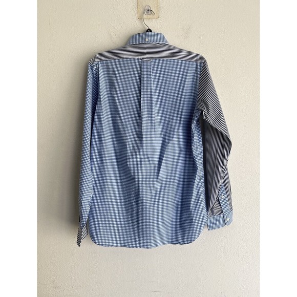 Polo Ralph Lauren Poplin Stripe Check Colorblock Button Down Slim Fit Shirt S - Picture 7 of 9